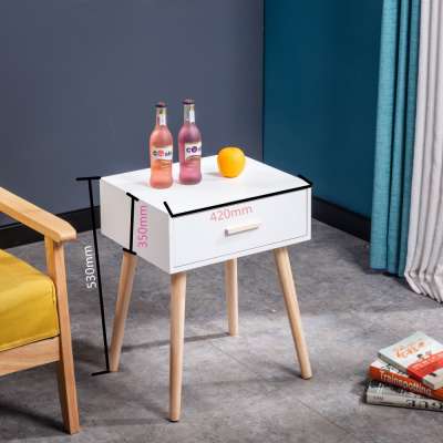 2019 Modern European Bedroom Furniture Nightstand White Bedside Cabinet  Mirrored Bedside Table