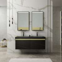 Elegant double mirror bathroom  cabinet stainless steel cabinet